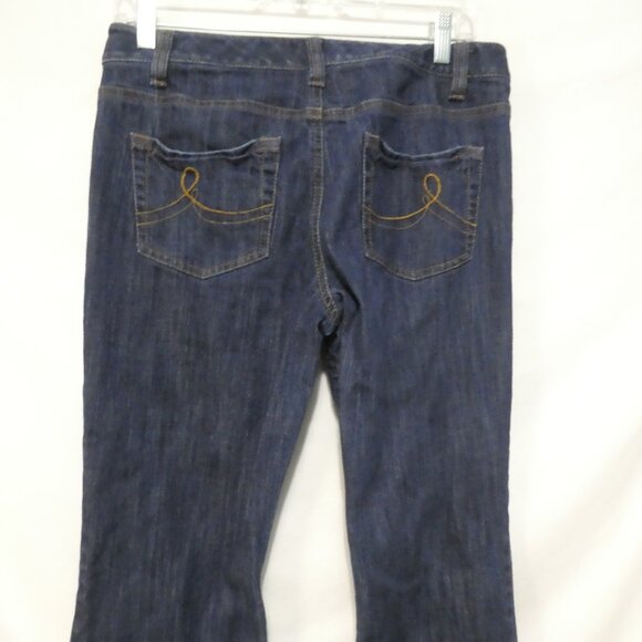 ANN TAYLOR - Loft - Original Boot | size 8 | Classic Dark Wash Blue Denim Jeans - Picture 13 of 16